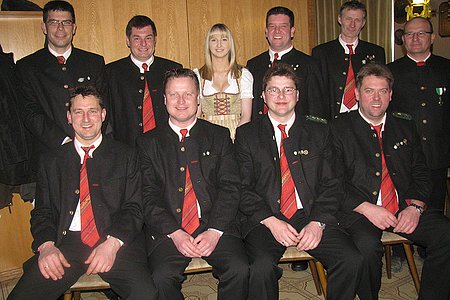 Vorne v. l. Peter Steiner, Christian Zimmerer, Bernhard Schoder, Josef Rehm, 
Hinten v. l. Mario Zöller, Markus Schmid, Regina Kranner, Georg Mayer, Franz Appel, Stephan Raudensky