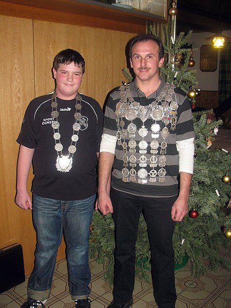 Jugendkönig Daniel Medele und Schützenkönig Xaver Appel