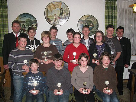 Jugendliche mit zehn Wertungen bei der Vereinsmeisterschaft
