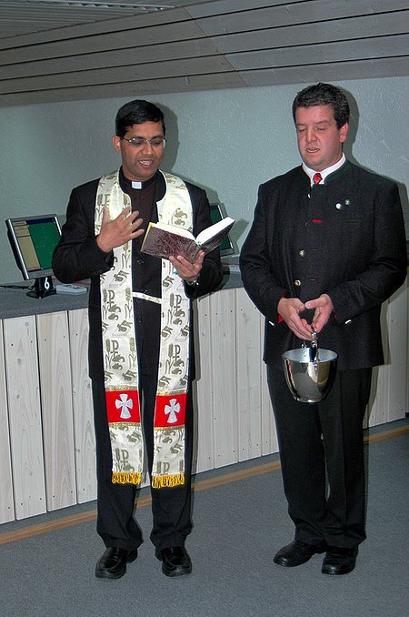 Segnung der Schießstände durch Pater Joseph Segnung der Schießstände durch Pater Joseph