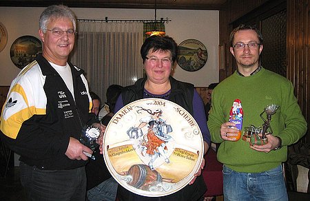 Nikolausschießen 2008 Albert Kranz, Maria Kranz und Markus Mayr (v.l.)